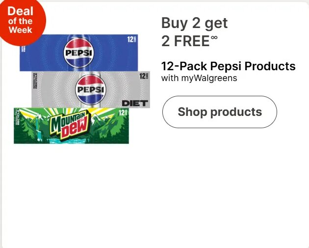 12-Pack Pepsi Products