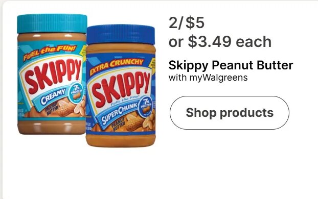 Skippy Peanut Butter at Walgreens