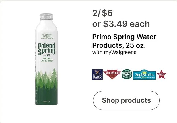 Primo Spring Water Products