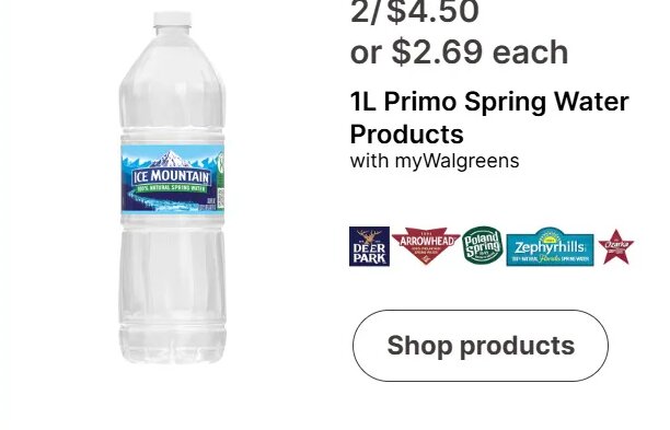 1L Primo Spring Water Products