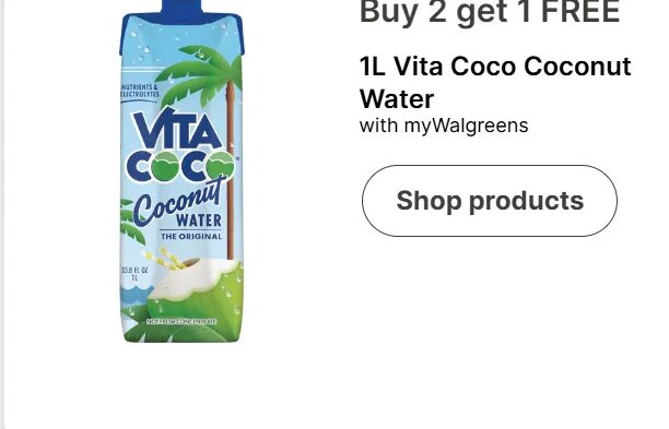 1L Vita Coco Coconut Water