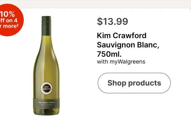 Kim Crawford Sauvignon Blanc, 750ml.
