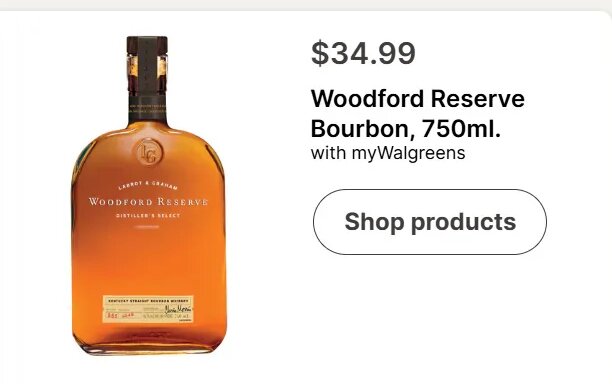 Woodford Reserve Bourbon, 750ml.
