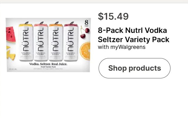 8-Pack Nutrl Vodka Seltzer Variety Pack