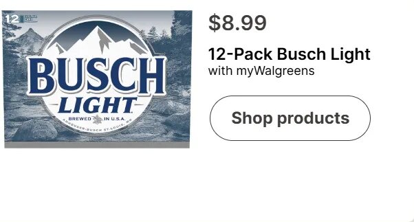 12-Pack Busch Light at Walgreens