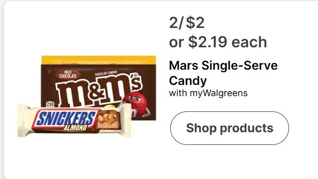 Mars Single-Serve Candy