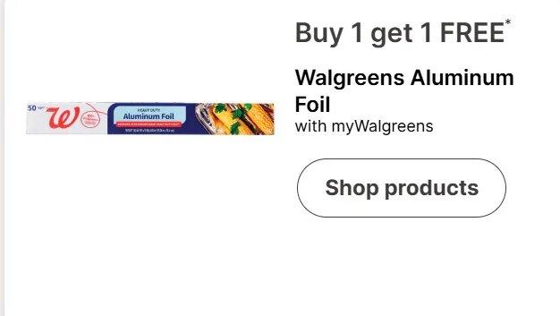 Walgreens Aluminum Foil