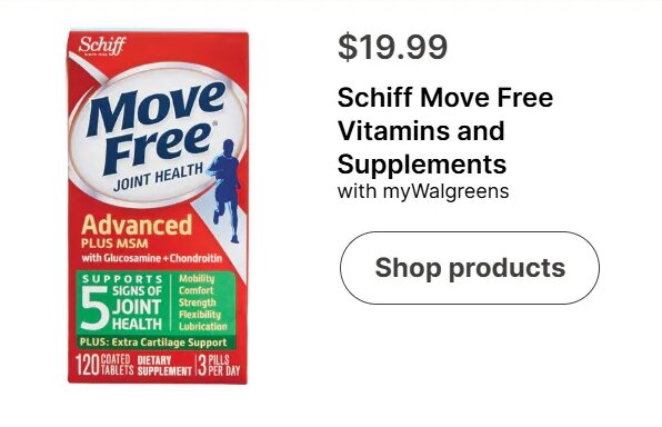 Schiff Move Free Vitamins and Supplements at Walgreens