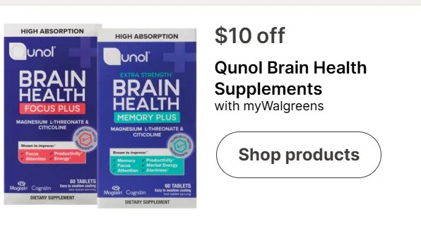 Qunol Brain Health Supplements