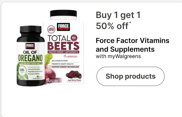 Force Factor Vitamins and Supplements