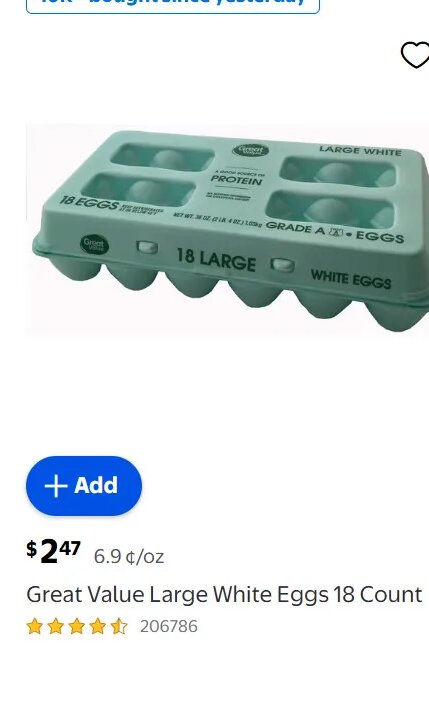 Great Value Large White Eggs at Walmart