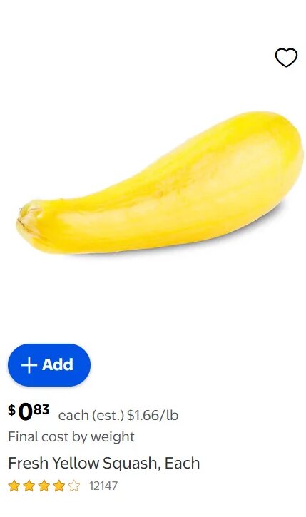 Fresh Yellow Squash