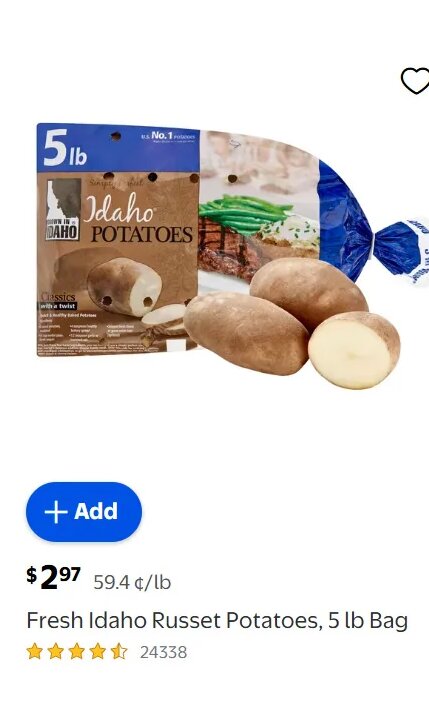 Fresh Idaho Russet Potatoes