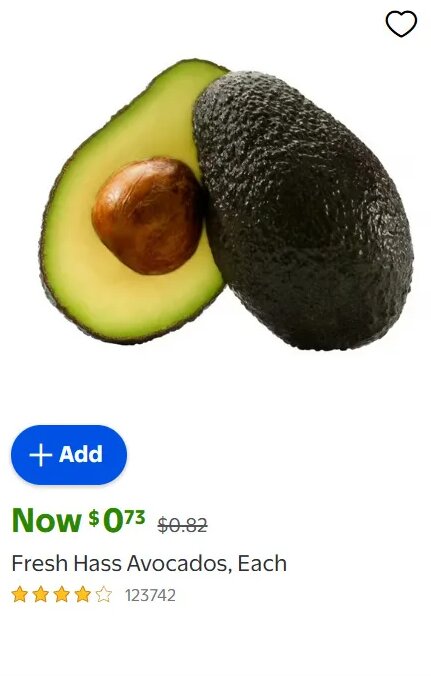 Fresh Hass Avocados at Walmart