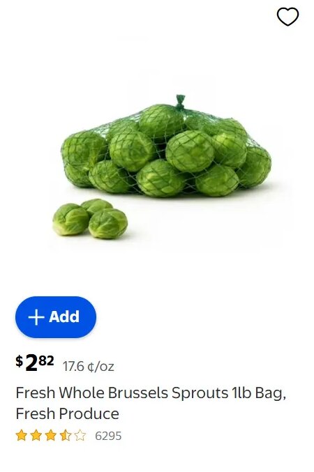 Fresh Whole Brussels Sprouts