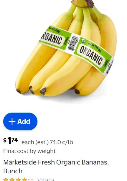 Marketside Fresh Organic Bananas