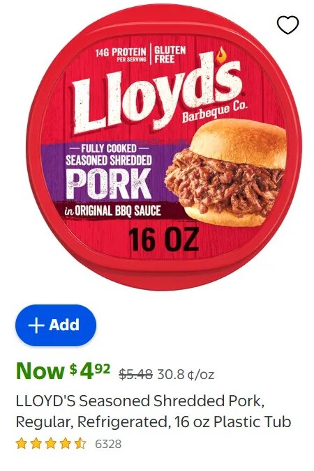 LLOYD'S Seasoned Shredded Pork