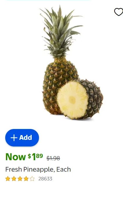 Fresh Pineapple, Each