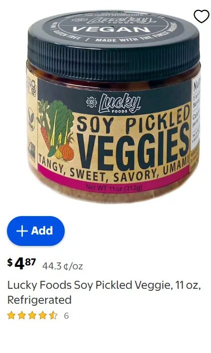 Lucky Foods Soy Pickled Veggie
