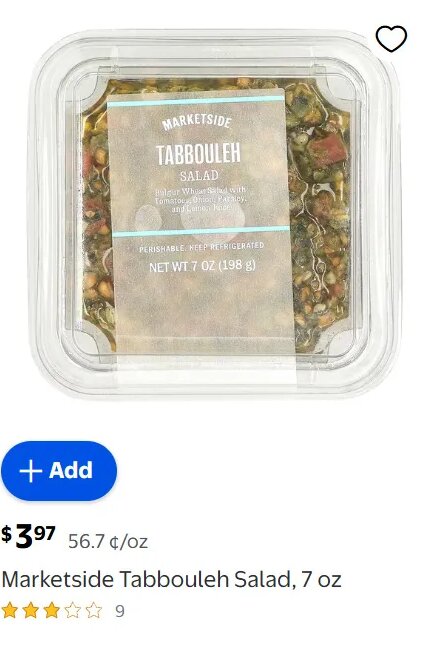 Marketside Tabbouleh Salad at Walmart