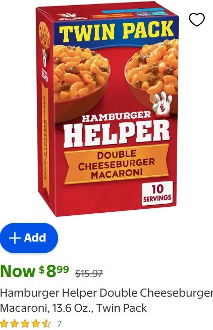 Hamburger Helper Double Cheeseburger Macaroni