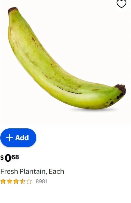 Fresh Plantain