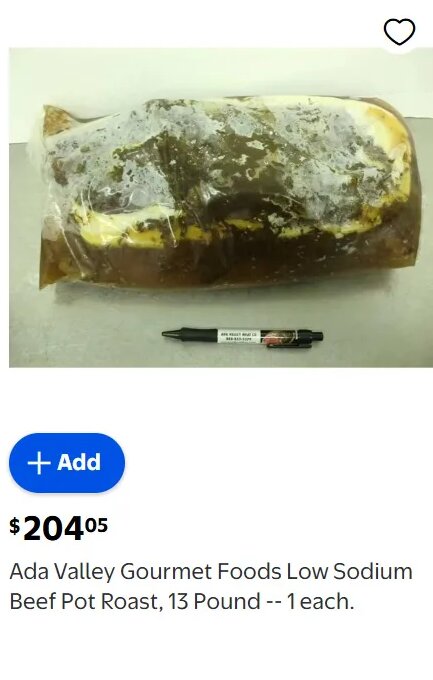 Ada Valley Gourmet Foods Low Sodium Beef Pot Roast at Walmart