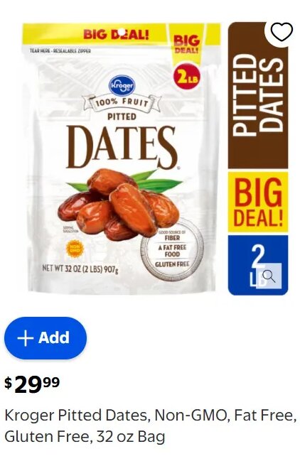 Kroger Pitted Dates