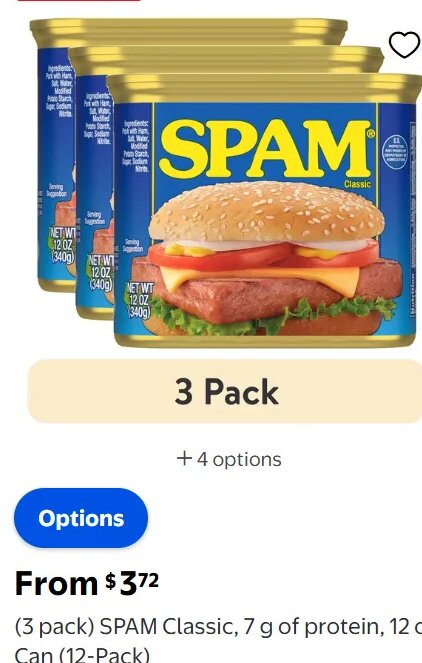 SPAM Classic at Walmart