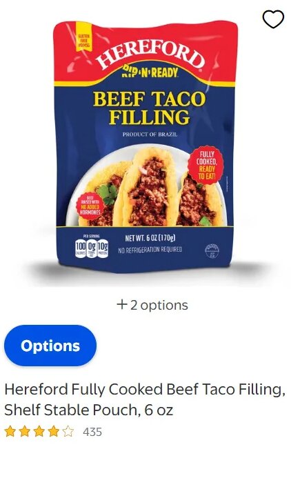Hereford Fully Cooked Beef Taco Filling