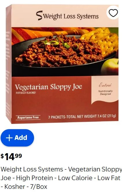 Weight Loss Systems - Vegetarian Sloppy Joe