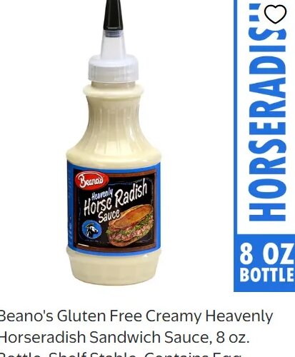 Beano's Gluten Free Creamy Heavenly Horseradish Sandwich Sauce