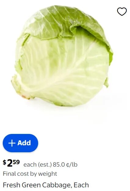 Fresh Green Cabbage