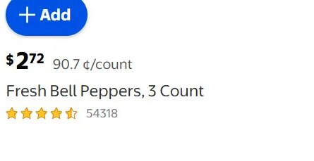 Fresh Bell Peppers, 3 Count