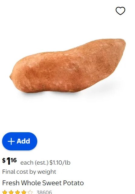 Fresh Whole Sweet Potato at Walmart