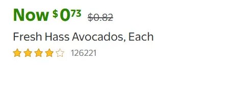 Fresh Hass Avocados, Each at Walmart