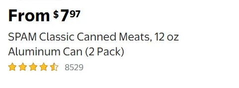 SPAM Classic Canned Meats, 12 oz Aluminum Can (2 Pack) at Walmart