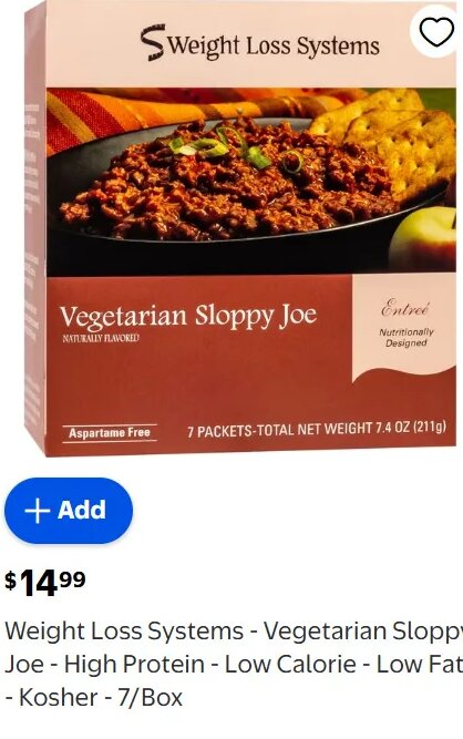 Weight Loss Systems - Vegetarian Sloppy Joe