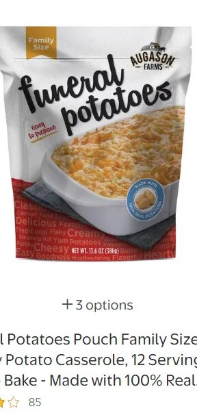 Funeral Potatoes Pouch Family Size Cheesy Potato Casserole
