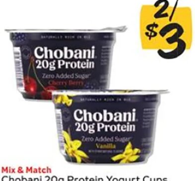 Chobani 20g Protein Yogurt Cups at Winn-Dixie