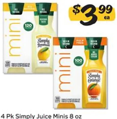 Simply Juice Minis at Winn-Dixie