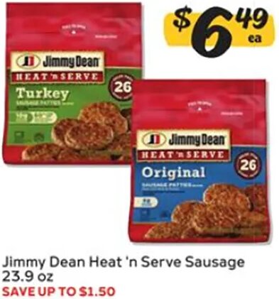 Jimmy Dean Heat 'n Serve Sausage at Winn-Dixie