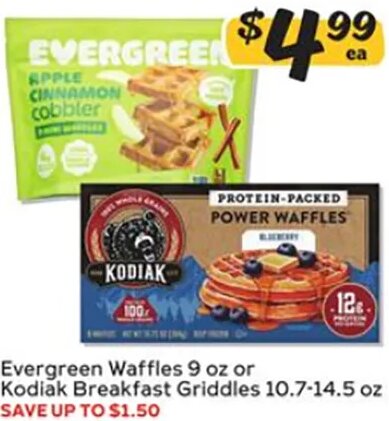 Evergreen Waffles / Kodiak Breakfast Griddles