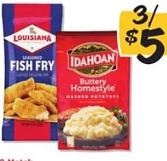 Idahoan Mashed Potatoes or Louisiana Fish Fry Breading or Batter Mix at Winn-Dixie