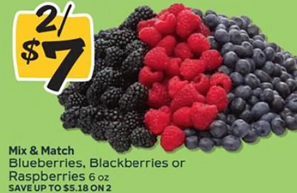 Blueberries, Blackberries or Raspberries at Winn-Dixie