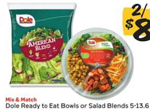 Dole Ready to Eat Bowls or Salad Blends at Winn-Dixie
