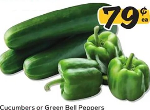 Cucumbers or Green Bell Peppers