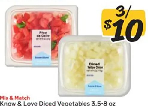 Know & Love Diced Vegetables