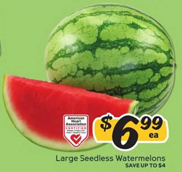 Large Seedless Watermelons at Winn-Dixie