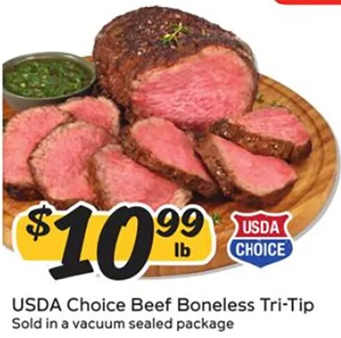 USDA Choice Beef Boneless Tri-Tip